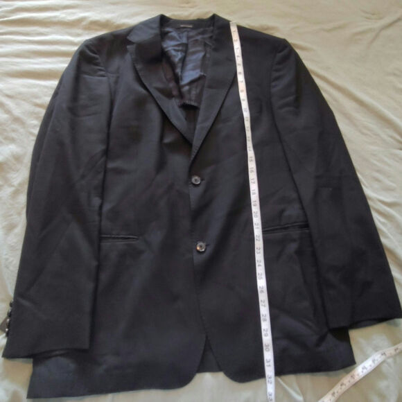 Hugo Boss Guabello Italy Super 130 Black Dual Vent Blazer Sport Jacket 44R - Picture 5 of 10